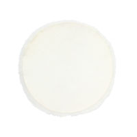 ナチュラルクリンプ ムートンチェアパッド ホワイト 円形 サークル ラウンド シートクッション 座布団（直送品）