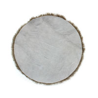 ナチュラルクリンプ ムートンチェアパッド サハラ 円形 サークル ラウンド シートクッション 座布団（直送品）