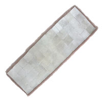 ムートンクッション 淡色 40×120 ロング 小豆 日本製 シートクッション 座布団（直送品）