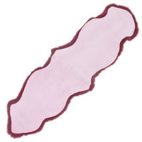 ムートンフリース ファーストレーベル 2匹物 バーガンディ ムートンラグ リアル ふわふわ ファー マット カーペット 裏無し（直送品）