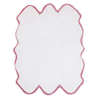 ムートンフリース ファーストレーベル 6匹物 ピンク ムートンラグ リアル ふわふわ ファー マット カーペット 裏無し（直送品）