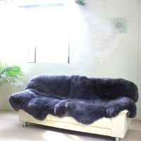 ムートンフリース プレミアムレーベル 4匹物 トープ ムートンラグ リアル ふわふわ ファー マット カーペット 裏無し（直送品）