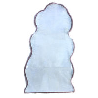 【納期：2～3週間】ムートンフリース ジャパンレーベル 1.5匹物 モーブグレー 日本製 ムートンラグ リアル ファー マット 裏無し（直送品）