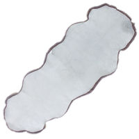 【納期：2～3週間】ムートンフリース ジャパンレーベル 2匹物 モーブグレー日本製 ムートンラグ リアル ファー マット 裏無し（直送品）