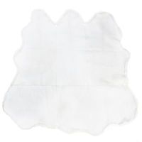 【納期：2～3週間】ムートンフリース ジャパンレーベル 4.5匹物 アイボリー 日本製 ムートンラグ リアル ファー マット 裏無し（直送品）