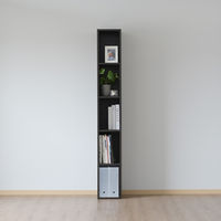 YAMAZEN カラーボックス A4対応 タテヨコ使える 幅250mm 5段 ダークブラウン CABR-1825(DBR) 1台（直送品）