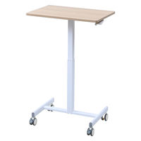 YAMAZEN レバー式昇降パーソナルデスク 幅650×奥行480mm ウッドナチュラル SUP-6550(WN/MWH) 1台（直送品）