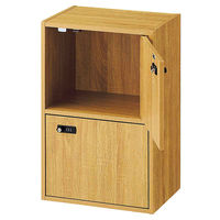 ストア・エキスプレス 木製簡易ロッカー(ダイヤル錠) 幅41×奥行29cm 2段 18836-10 1台 61-830-63-1（直送品）