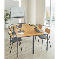 ストア・エキスプレス ミーティングテーブル ナチュラルウッド 幅180×奥行60×高さ70cm 27740-124 1台（直送品）