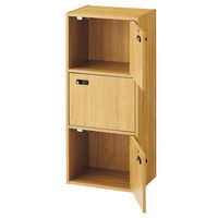 ストア・エキスプレス 木製簡易ロッカー(ダイヤル錠) 幅41×奥行29cm 3段 18836-12 1台 61-830-63-2（直送品）