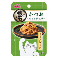 懐石レトルト かつお ささみとまぐろ入り 魚介旨みフレーク 40g 6袋 ペットライン キャットフード ウェット パウチ