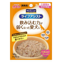 メディコート ライフアシスト 介護期用 ジェルタイプ ミルク仕立て 国産 50g 6袋 ペットライン ドッグフード ウェット パウチ