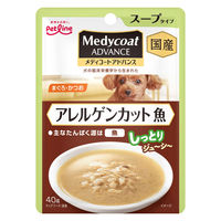 メディコートアドバンス アレルゲンカット 魚 スープタイプ まぐろ・かつお 国産 40g 6袋 ペットライン ドッグフード ウェット パウチ
