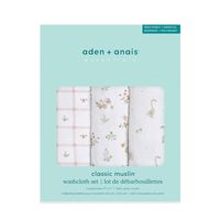 aden + anais　エイデンアンドアネイ ウォッシュクロス カントリーフローラル 1セット（3枚入）ダッドウェイ
