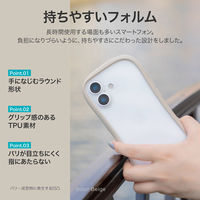 iPhone 17 耐傷・耐衝撃ハイブリッドケース   ライトグレー 挟み込みシート付 ストラップホール付（直送品）