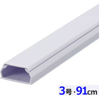 オーム電機 ABSモール 3号 91cm ホワイト 09-2812 1個（直送品）