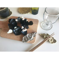 キーストーン 箸置き 9cm アルミフラワー ポピー アルミニウム シルバー 404335 1個（直送品）