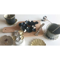 キーストーン フルーツフォーク 10.5cm ピック フラワー アルミニウム ゴールド 404338 1個（直送品）