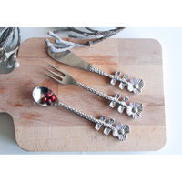 キーストーン バターナイフ 13.5cm ブラスカトラリー フラワー ベロニカ ブラス シルバー 404355 1個（直送品）