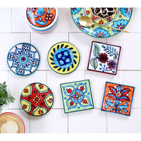 トモ・コーポレーション コースター 8cm プリヤ ストーンウェア B 407107 1個（直送品）