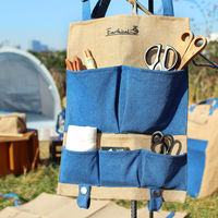 トモ・コーポレーション アウトドア収納 ウォールポケット ジュート&デニム 407179 1個（直送品）