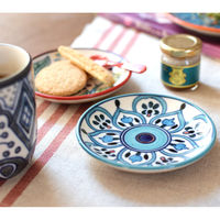 トモ・コーポレーション 豆皿 11.5cm プリヤ ストーンウェア ブルーフラワー 407135 1個（直送品）