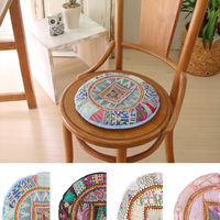 トモ・コーポレーション チェアパッド カンバディアパッチ 直径33cm サーモンピンク 407929 1個（直送品）