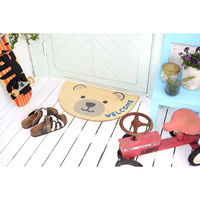 トモ・コーポレーション 玄関マット 屋外兼用 コイヤー 35×60cm セミサークルアニマル シロクマ 409804 1個（直送品）