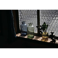 キーストーン 花瓶 手吹きバブルガラスフラワーベース ボールL ガラス アンバー 422301 1個（直送品）