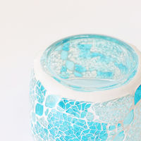 トモ・コーポレーション 小物入れ 洗面所 モザイク 蓋つきボックス ターコイズ 422853 1個（直送品）