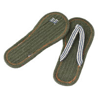 トモ・コーポレーション スリッパ コットンサンダル プレーン ボーダー 2サイズ ハンドメイド プレーングリーン(S) 423384 1個（直送品）