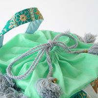 トモ・コーポレーション トートバッグ カンバディアパッチ 巾着 レディース ミントグリーン 424600 1個（直送品）