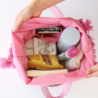 トモ・コーポレーション トートバッグ カンバディアパッチ 巾着 レディース ピンク 424601 1個（直送品）