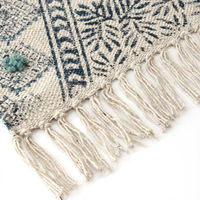 トモ・コーポレーション 玄関マット 48×83cm 室内 ブロックプリント クロス 428096 1個（直送品）