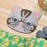トモ・コーポレーション 玄関マット 42×47cm 室内 ねこ フェイス エキゾチックショートヘア 428156 1個（直送品）
