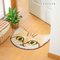 トモ・コーポレーション 玄関マット 41×48cm 室内 ねこ フェイス スナネコ 428158 1個（直送品）