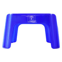 トモ・コーポレーション スツール 座面高18.5cm スタッキング可能 プラスチック ブルー 432320 1個（直送品）