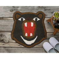 トモ・コーポレーション 玄関マット 45×51cm 室内 動物 ツキノワグマ 432342 1個（直送品）