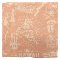 キーストーン クッションカバー ヴィンテージアロハ 45cm用 インドコットン サーモンピンク 445295 1個（直送品）