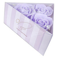 九州フラワーサービス 石鹸 トライアングルローズ 花のカタチの石けん Q-FLA ペールパープル 453365 1個（直送品）