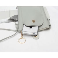 ウィキャン スマホショルダー スマホポシェット チャック ポケット グレー 457250 1個（直送品）