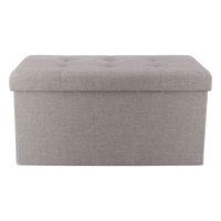 不二貿易 収納スツール ベンチタイプ テーブルにもなる収納スツール グレー 477846 1個（直送品）