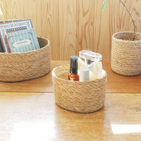 トモ・コーポレーション かご バスケット ナチュラルシーグラス オーバル S 477890 1個（直送品）