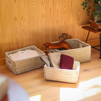 トモ・コーポレーション かご レクタングルバスケット S M L 3個組 477906 1個（直送品）