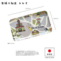 合同会社ビランク トレー RiCONIC 布張り 21cm トレイ グリーン 479572 1個（直送品）