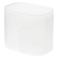 無印良品 再生ポリプロピレン入りコットン 綿棒ケース 蓋付 約１０７×７２×９１ｍｍ 1セット（1個×2） 良品計画