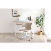 【軒先渡し】東馬 TMレイド ワークチェア ホワイトベージュ 54689180 1台（直送品）