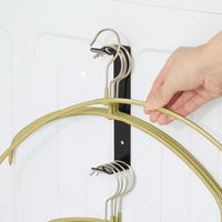 清水産業 ノンスリップハンガーがからみにくい収納フック ブラック 18818 1個（直送品）