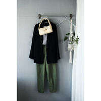 清水産業株式会社 MAWA×小山田早織コラボ スタイリングハンガー 黒 ゴールドフック 2本組 120654 1セット(2個入)（直送品）