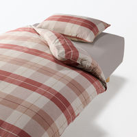 無印良品 綿フランネル掛ふとんカバー Ｓ １５０×２１０ｃｍ用 赤チェック 良品計画